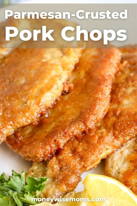 Boneless Pork Loin Chop Recipes, Breakfast Pork Chops, Pork Loin Chops Recipes, Crusted Pork Chops, Boneless Pork Loin Chops, Parmesan Crusted Pork Chops, Boneless Pork Chop Recipes, Parmesan Pork Chops, Breaded Pork Chops