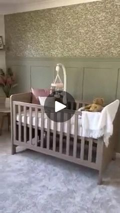 12K views · 118 reactions | Isn't this the CUTEST baby girls nursery!! | Isn't this the CUTEST baby girls nursery!! 

I love this wallpaper & paint combo, its so calming. Let me know any questions you have in the comments. | By casalawson | My gosh wait until you see how
this paneled nursery turned out. So first of all we started
off by applying MDF which was 10 centimetres wide to the wall
by using no nails and making sure to use a spacer every time
so as it was all equally spaced. Then we did the exact
same checking with the spirit level that our piece across the
top was straight. And then it was time to go in and apply the
Dado rail. Then I filled the gap at the edge of the wall
with polyfiller. If I did this again I probably would use
decorator's cult because it's quicker but here I us Paneled Nursery, Wood Primer, Wallpaper Paint, Dado Rail, Spirit Level, Girls Nursery, Time To Go, As It Was