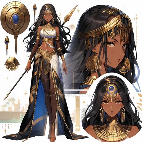 Ancient Arabian Clothing Women, Egyptian Female Clothing, Tefnut Egyptian Goddess, Egyptian Oc Art Female, Egyptian Armor Concept Art, Desert Princess Outfit, Eygptain Goddess, Egyptian Goddess Outfit, Egyptian Women Clothing