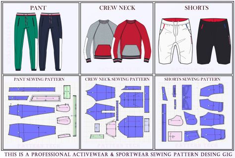 I will design unique activewear and sportswear sewing patterns with 3d fitting Unique Activewear, Make Sewing Patterns, Fashion Tech Pack, Tech Pack, Sewing Design, Tech Fashion, Professional Fashion, Sport Wear, Pattern Making