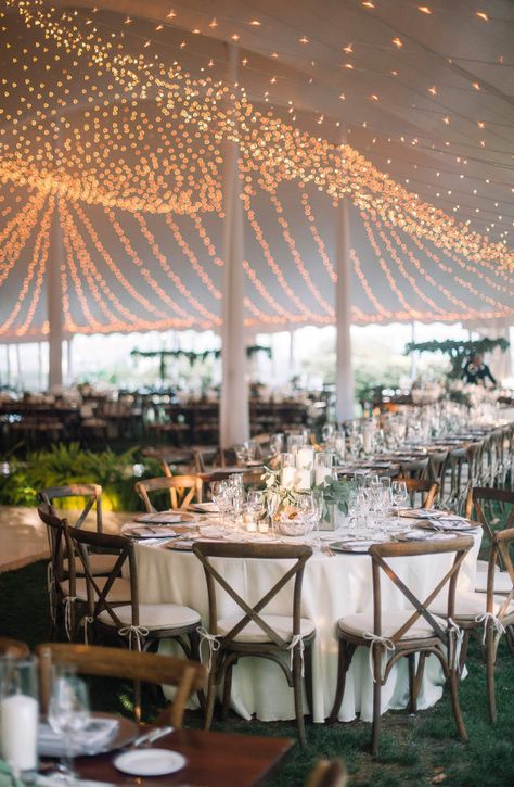 Gorgeous string light tent decor: http://www.stylemepretty.com/pennsylvania-weddings/pittsburgh/2015/12/22/rustic-elegant-fall-wedding/ | Photography: Tim Will - http://www.timwill.com/ Bistro Lights Wedding, Unique Rustic Wedding, Rustic Style Wedding, Lights Wedding Decor, Rustic Elegant Wedding, Tented Wedding, Lights Wedding, Tent Decorations, Rustic Fall Wedding