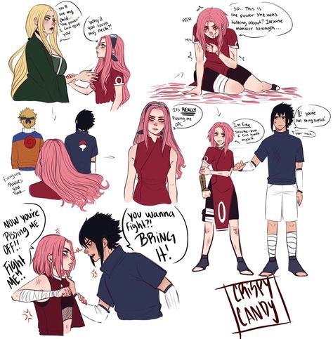 Multisaku Comics, Sakura Haruno Comic, Sakura X Naruto Fanart, Narusaku Fanart, Naruto X Sakura, Colored Sketches, Curse Mark, I Love Drawing, Naruto Teams