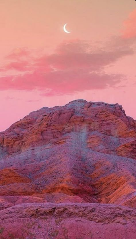 Pastel Desert Aesthetic, Pink Mountains Aesthetic, Pink Desert Aesthetic, Jordancore Aesthetic, Desert Aesthetic Wallpaper, Sedona Art, Southwest Aesthetic, Pastel Desert, Desert Landscape Photography