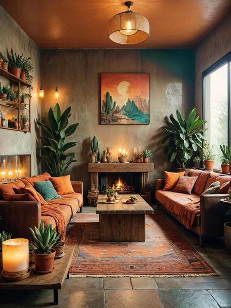 Earthy Living Room, Stil Boho, Decoration Inspiration, Boho Living, Styl Boho, Boho Living Room, Living Room Inspo, New Living Room, A Living Room