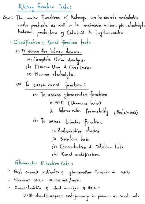 Renal Function Test, Kidney Function Test, Kidney Function, Nursing School Survival, School Survival, Reproductive Health, Village Life, Biochemistry, Nursing School