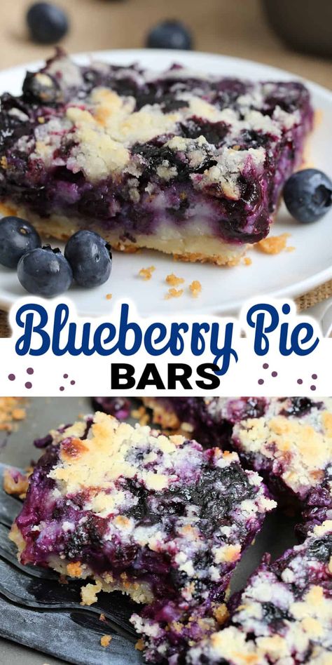 Blueberry Recipes Easy, Easy Blueberry Desserts, Fresh Blueberry Recipes, Blueberry Pie Bars, Easy Blueberry Pie, Blueberry Desserts Recipes, Pie Bar Recipes, Blueberry Desserts, Dessert Bar Recipe