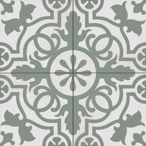 Enhance the look of your living space by choosing this elegant Unbranded Bliss Giverny Green Tan OffWhite Porcelain Matte European Floor Wall Tile Case. Unique Tile Floor, Kitchen Cabinet Colours, Green Tile Floor, Modular Kitchen Cabinet, Cabinet Colours, Rustic Kitchen Backsplash, Beautiful Tile Floor, Green Backsplash, Patterned Tile Backsplash