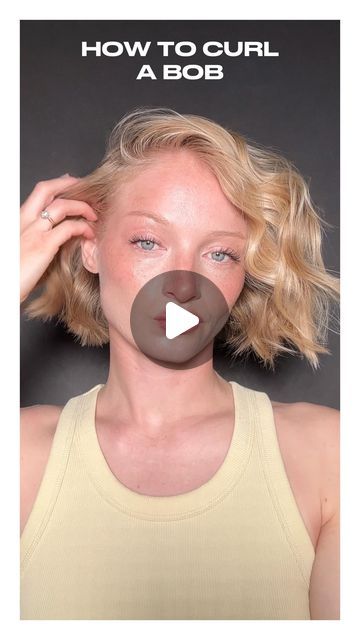 Ash Walker on Instagram: "How to curl your Bob! You have been asking how I curl my Bob and this is my fave way to do it 🤩" How To Curl Chin Length Bob, How To Curl Short Hair With Layers, Curling Short Layered Hair, Curling Bob Hair Tutorials, Curling A Bob, How To Curl A Short Bob, How To Curl Bob Haircut, How To Style Short Bob Hairstyles, How To Curl A Bob Haircut