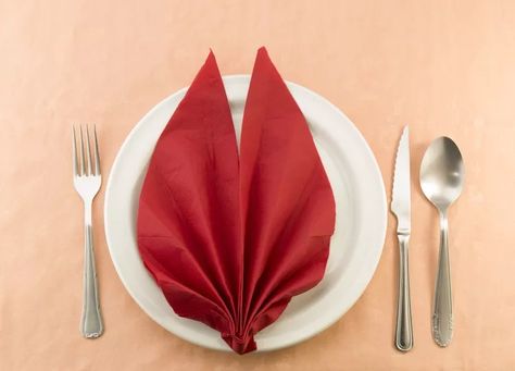 How to Fold Cloth Napkins: 28 Different Ways Napkin Folding Ideas In Bowl, Cute Napkin Folding, How To Fold Napkins Fancy Thanksgiving, How To Fold Dinner Napkins Simple, Simple Paper Napkin Folding Ideas, Thanksgiving Folded Napkins, Folded Napkins With Silverware, Folding Linen Napkins, Cloth Napkin Folding Ideas Diy Tutorial