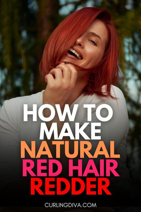 How to make natural red hair redder How To Brighten Red Hair, Hair Gloss For Redheads, Fine Red Hair, Red Hair Outfits What To Wear With, Red Hair To Grey, Diy Red Hair, Red Hair Care, Natural Red Hair Dye, Best Red Hair Dye