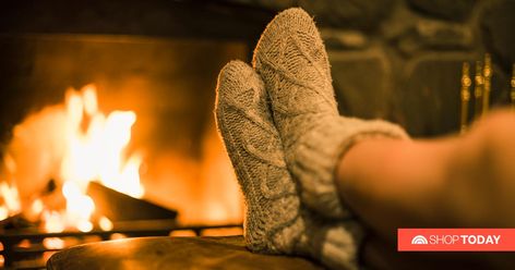 Log Fires, Freestanding Fireplace, Soft Slippers, Fuzzy Socks, Slip And Slide, Cozy Gift, Slippers Cozy, Wool Socks, Good Housekeeping