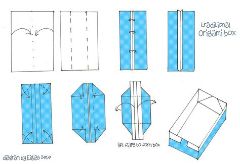 origami containers diagrams Origami Box Instructions, Origami Box With Lid, Origami Box Easy, Origami Box Tutorial, Easy Origami For Kids, Origami Gift Box, Origami Tutorial Easy, Paper Box Diy, Origami Gifts