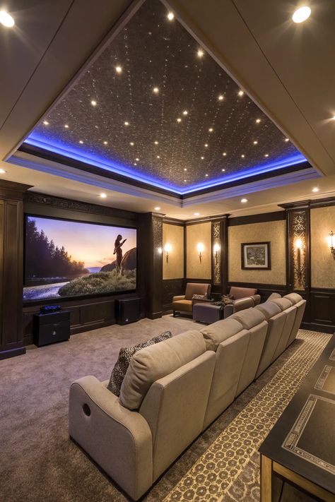 19+ Stylish Home Theater Ceiling Ideas Home Theater Ceiling, Theater Ceiling, Ceiling Ideas, Stylish Home, Home Theater, Theater, Ceiling