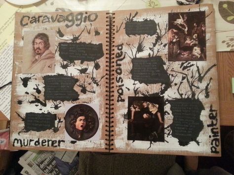 AS Level Art sketchbook. Theme of Dockside - Caravaggio - artist links (Megan Clarke) Process Portfolio, Kawaii Diary, A Level Sketchbook, Artist Research Page, Gcse Sketchbook, Map Inspiration, As Level, Alevel Art, Art Analysis