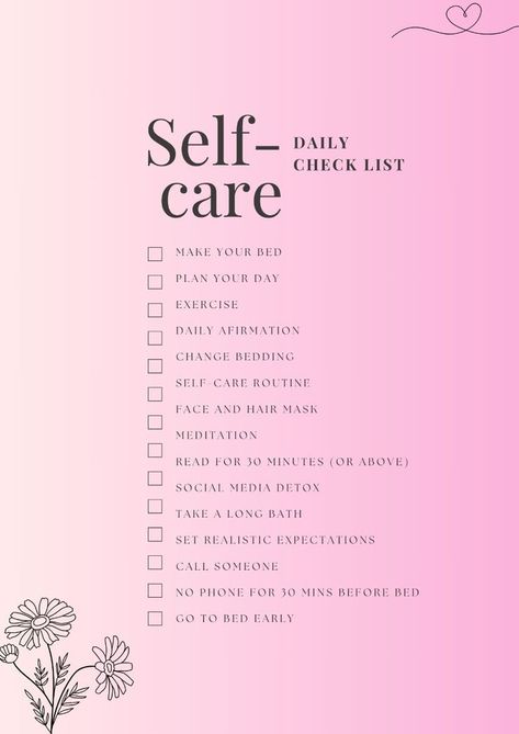 Selfcare Day Checklist, That Girl Self Care, Selfcare List, Take Care Yourself, Selfcare Checklist, Self Care List, Skincare Budget, Prioritize Yourself, Reconnect With Yourself#SelfCareChecklistForTeens #DailyToDoIdeas #SelfCareHobbiesForTeens #PhysicalSelfCareChecklist #SelfCareTasks Selfcare List, Take Care Yourself, Selfcare Day, Selfcare Checklist, Self Care List, Care Yourself, Checklist Ideas, Girl Self Care, Skincare Budget