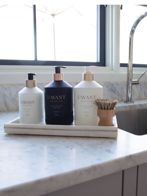 Everything you need to upgrade your sink-side style! This luxe bundle includes L'AVANT Hand Soap, Dish Soap, Hand Lotion, Scrub Brush and Marble Tray. Curated with our everyday essentials for green cleaning, we know these plant-based alternatives will elevate your cleaning experience— and your countertops. And objects of beauty deserve a beautiful frame. That’s why we’ve designed this luxurious marble tray to display your L’AVANT products and accessories in your kitchen. Made from the finest whi Fresh Linen Candle, Natural Hand Soap, Clary Sage Oil, Lotion Candles, Linen Candle, Sage Oil, Marble Tray, Natural Cleaners, Fresh Linen