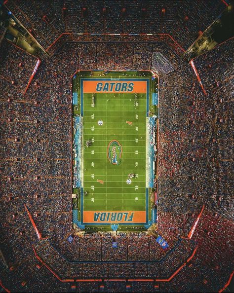 Florida Gators stadium overhead University Inspiration, Uf Gators, Florida Football, Florida Gators Football, Gators Football, Football Pics, Future School, My Future Life, Football Pictures