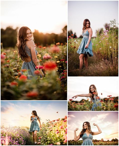 Grace | Flower-Inspired Senior Session | Belvedere Farm | Harford County Senior Photographer Senior Pictures In Flower Fields, Flower Farmer Photoshoot, Wild Flowers Senior Photos, Senior Picture Ideas Flowers Field, Wildflower Picture Poses, Field Of Flowers Senior Pictures, Senior Photos Open Field, Senior Picture Poses Flower Field, Senior Pictures With Wildflowers