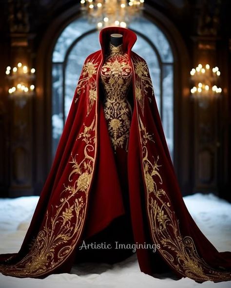 Fantasy Nobility, Luxury Victorian Dress For Larp, Hooded Winter Cape For Fantasy Events, Winter Fantasy Cape Outerwear, Gothic Hooded Cape For Fantasy Events, Luxury Medieval Winter Cape, Vishma Maharaj, Masquerade Outfit, Elven Dress