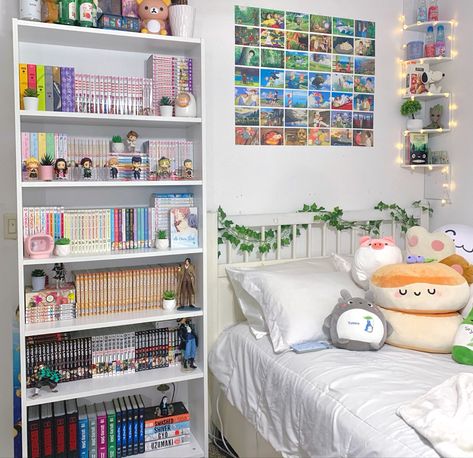 Anime Bedroom Ideas, Otaku Room, Anime Room, Cute Room Ideas, Redecorate Bedroom, Dreamy Room, Walls Room, Kawaii Room, Dream Room Inspiration