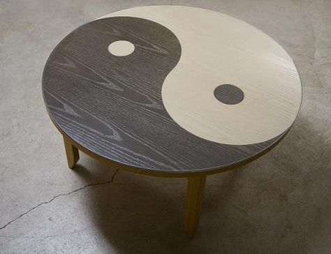 Chuck Palahniuk’s Faux Ikea Fight Club Table Being Auctioned Off Funky Interior, Club Table, Writing Room, Yin Yang Art, Chuck Palahniuk, Black And White Theme, Modern Chinese, Diy Coffee Table, Ying Yang