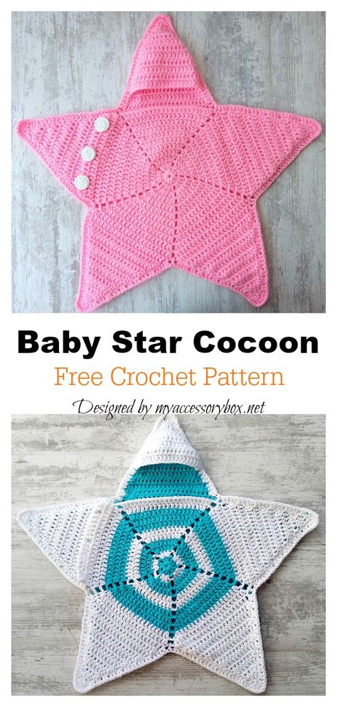 Baby Star Cocoon Baby Blanket Wrap Cozy Free Crochet Pattern #coolcreativityfreepattern  #freecrochetpatterns  #crochetbabycocoon  #crochetwrappattern Crochet Baby Wrap, Crochet Baby Cocoon Pattern, Vestidos Bebe Crochet, Baby Cocoon Pattern, Star Baby Blanket, Crochet Cocoon, Crochet Baby Cocoon, Crochet Baby Blanket Free Pattern, Crochet Wrap Pattern