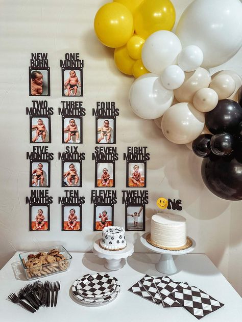 Baby 1st Birthday Party Ideas Boy, Baby’s First Birthday Theme Boy, Unisex First Birthday Party Ideas, One Year Old Bday Party Ideas Boy, One Happy Dude First Birthday Food Ideas, 1sr Birthday Boy, Diy One Happy Dude Birthday, Cute 1st Birthday Themes For Boys, 1yr Birthday Party Ideas Boy