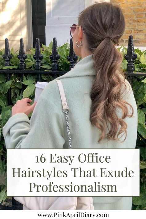 Transform your office looks with my latest chic work fashion blog post featuring 16 easy office hairstyles that exude professionalism and style! Discover simple yet chic hairstyles that are perfect for long hair, offering a blend of elegance and practicality. Whether you're aiming for a sleek ponytail, a polished bun, or sophisticated waves, these hairstyles are designed to keep you looking your best from the morning meeting to evening events. Click the link to read more today! Easy Professional Ponytail, Long Hairstyles Office, Easy Classic Hairstyles, Office Hairstyles For Long Straight Hair, Hairstyles That Make You Look Rich, Professional Half Up Half Down Hair, Long Hairstyles For Work Offices, Women’s Professional Hairstyles, Office Casual Hairstyles