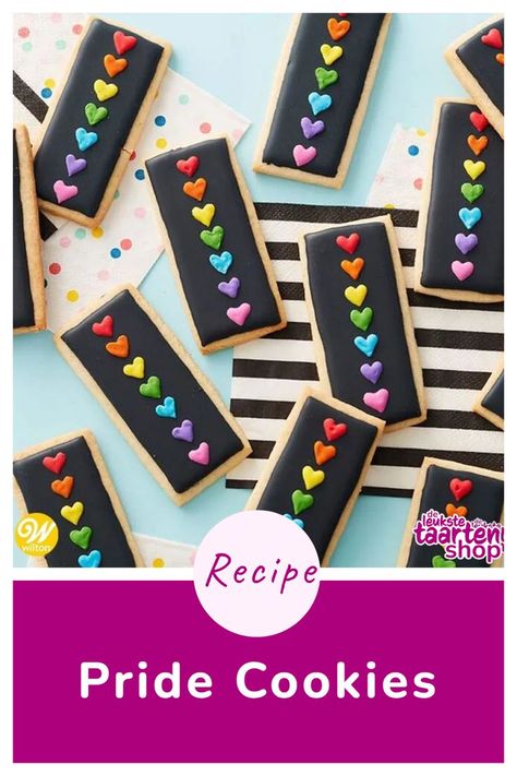 Pride Cookies Royal Icing, Lgbtq Cookies, Pride Dessert Ideas, Pride Sugar Cookies, Pride Cookies Decorated, Pride Baking, Pride Treats, Pride Desserts, Pride Cookies