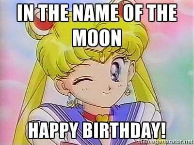 Happy Birthday sailor moon Happy Birthday Italian, Sailor Moon Meme, Sailor Moon Party, Sailor Moon Birthday, Sailor Moon Gif, Sailor Moon Quotes, Sailor Moon Funny, Sailor Moon Toys, Sailor Moon Villains