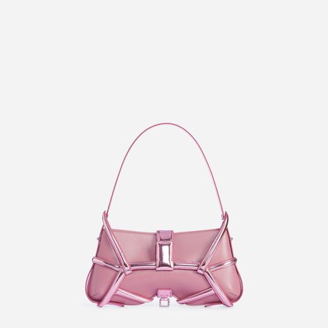 Mirror Edit Unique Leather Bag, Bag Obsession, Pink Mirror, Purse Brands, Bags Designer Fashion, Leather Harness, Secret Sale, New Launch, Pink Bag