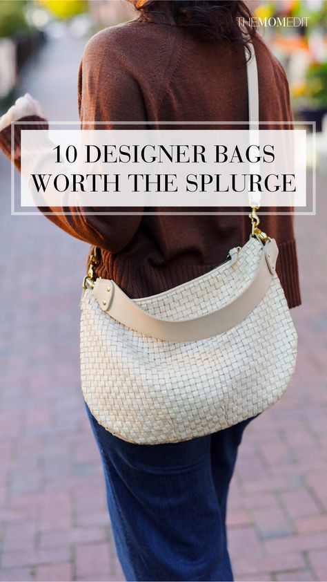 Let's talk killer everyday designer bags! Our list of top 10 stunners is here to add instant style for all your looks. | #TheMomEditStyle #FashionBlog #StyleInspo #WorthIt #WorthTheSplurge #DesignerBags #LuxuryStyle #DesignerWear #ClareV #Staud #SeeByChloe #Handbags #Backpacks #ToteBags #Clutches #ShoulderBags #LuxuryHandbag Everyday Bags For Women Designer, Popular Bags And Purses, Shoulder Purse Bag, Purse For Europe Travel, Best Everyday Purse, Luxury Handbags Aesthetic, Everyday Handbags, Best Handbags For Women, Everyday Designer Handbags