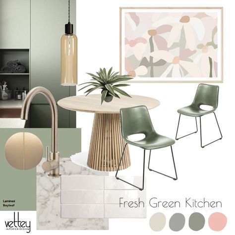 Green Kitchen Moodboard, Kitchen Material Mood Board, Sage Kitchen Moodboard, Japandi Kitchen Sage Green, Sage Green Interior Design Mood Board, Mood Board Kitchen, Kitchen Moodboard Interior Design, Japandi Kitchen Design Green, Green Kitchen Interior