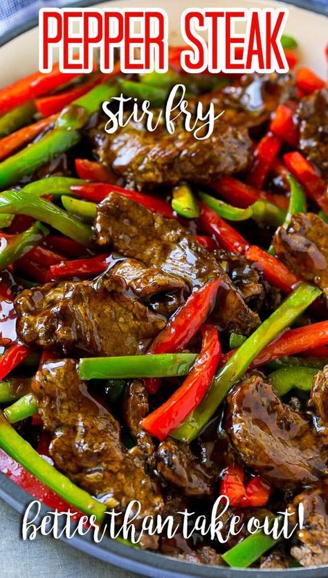 Stir Fry Steak, Peper Steak, Pepper Steak Stir Fry, Steak Stirfry Recipes, Steak Peppers, Chinese Pepper Steak, Steak Stir Fry, Pepper Steak Recipe, Steak Dishes