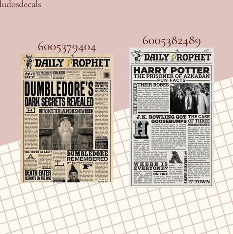 credits to: ludosdecals on insta :) Roblox Id Codes For Pictures Harry Potter, Black Jeans Bloxburg Code, Bloxburg Poster Id Codes, Harry Potter Berry Avenue Codes, Bloxburg Door Number Codes, Bloc Burg Decal Codes, Bloxburg Pad Decals Codes, Old Paintings Bloxburg Codes, Movie Room Decals Bloxburg