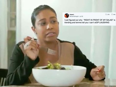 'Right in Front of My Salad' Is The Internet's Newest Meme Funny, Memes, Right In Front Of My Salad, Om Shanti Om, The Internet, Salad, Internet