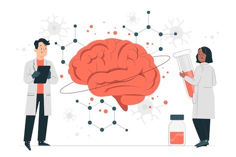 Free vector brain chemistry concept illu... | Free Vector #Freepik #freevector #medical-illustration #brain-illustration #brain #doctor-illustration Neurologist Doctors, Dravet Syndrome, Sistem Saraf, Masters In Psychology, Types Of Strokes, Deep Brain Stimulation, Brain Chemistry, Medical Degree, Best Doctors