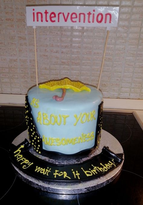 How I Met Your Mother Cake, Mother Cake, Mother Birthday Cake, Cake Yellow, Surprise Ideas, Cake Birthday Cake, Creative Birthday Cards, Yellow Umbrella, 27th Birthday