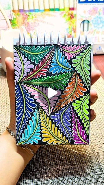 Abstract Drawing Ideas Easy, Colour Zentangle Art, Marker Doodles Easy, Grid Paper Drawings, Colourful Doodles, L Drawing, Colours Drawing, Easy Zentangle Patterns, Doodling Art