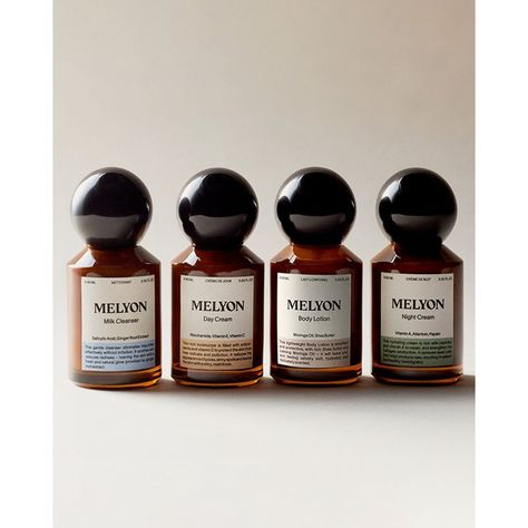 Meylon's Amber-Hued Bottle Is Designed For All | Dieline - Design, Branding & Packaging Inspiration Milk Cleanser, Moringa Oil, Amber Bottles, Hydrating Cream, Gentle Cleanser, Improve Skin Texture, Skincare Set, Vitamin A, Natural Glow