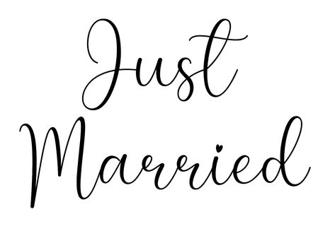 Just Married Car Drawing, Just Married Svg, Just Married Getaway Car, Just Married Vehicle, Just Married Sign For Car, Wedding Vinyl, Car Signs, One Colour, No Background