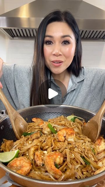 My Nguyen | Save my recipe for Pad Thai! My family loves any noodle dish and this is a perfect dinner for us. There’s actually a few steps to prep ... | Instagram Pad Thai Noodles Easy, Thai Flat Noodles Recipe, Banh Pho Noodles Recipe, Fish And Noodles Recipes, Rice Noodles With Shrimp, How To Make Pad Thai, Thai Pad Thai Recipe, Pad Thai Recipe Videos, Thai Dishes Recipes