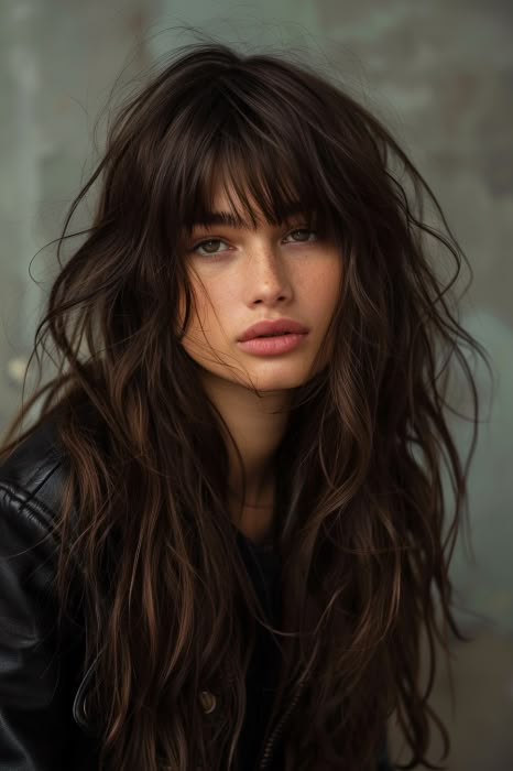 19 Choppy Haircuts for Long Hair: Bold and Beautiful Styles to Rock Messy Hair Bangs, Funky Haircuts For Long Hair, Edgy Haircuts For Long Hair Punk, Long Hair With Choppy Layers Texture, Choppy Long Hair, Punk Hair Women Long, Punk Rock Hairstyles For Women Long Hair, Rocker Chic Hair, Choppy Long Layered Haircuts