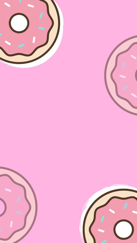 Donut Background Design, Wallpaper Donat, Doughnuts Photography, Donut Background, Wedding Cake Sizes, Pink Walpaper, Donut Logo, Candy Toppers, Logo Instagram