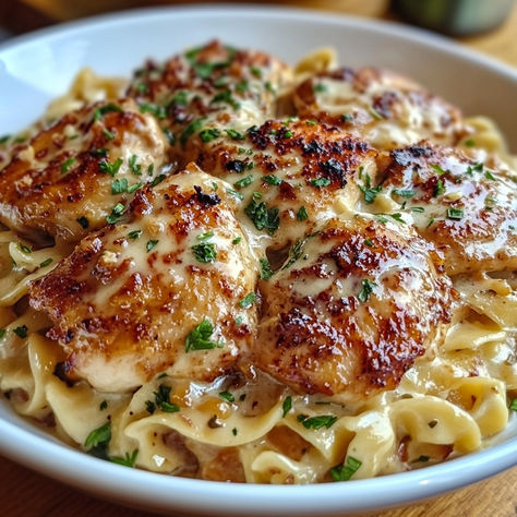 Chicken with Buttered Noodles Introduction Chicken with Buttered Noodles is a heartwarming dish that brings comfort to every dinner table. With creamy mushrooms and tender chicken served over buttery noodles, it’s a meal that feels like a warm hug. This dish is not just tasty but also easy to prepare, making it perfect for a Creamy Chicken With Noodles, Cozy Fall Dinner Recipes Chicken, Comfort Family Meals, Meals With Onions, Dinner Recipes With Buttermilk, Chicken Thigh Recipes With Noodles, Soft Supper Ideas, Chicken And Buttered Noodles Recipe, One Pan Chicken And Noodles