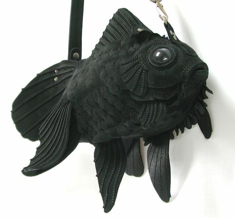 @messengerka Fish Purse, Black Fish, Cute Bags, Handmade Bags, Aesthetic Clothes, Clutches, Prada, Satchel, Coin Purse