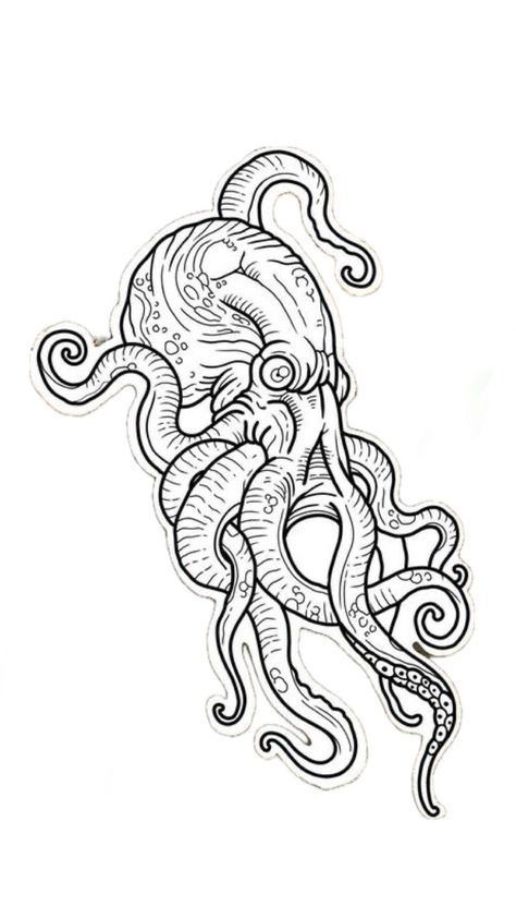 Tentacle Tattoo, Egyptian Eye Tattoos, Traditional Tattoo Stencils, Tato Flash, Tattoo Style Art, Molecule Tattoo, Seahorse Tattoo, Timeless Tattoo, Octopus Tattoo Design