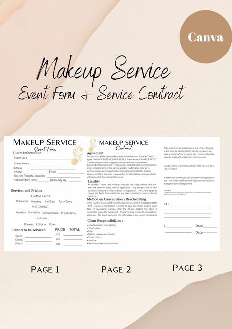 Editable Makeup Contract Template,freelance Makeup Artist Contract,makeup Artist,makeup Contract Template, Cosmetology CANVA TEMPLATE , MUA - Etsy Makeup Artist Contract, Makeup Contract, Freelance Makeup Artist Business, Makeup Artist Website, Makeup Artist Portfolio, Makeup Artist Makeup, Makeup Business, Makeup Artist Kit, Freelance Makeup Artist