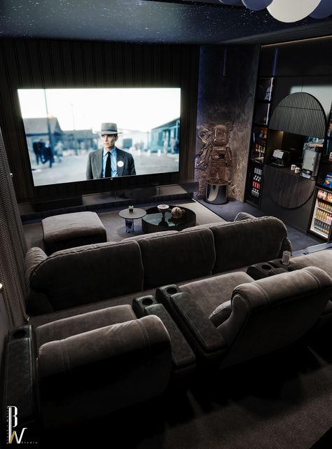 Cinema on Behance In House Theater, Tiny Media Room Ideas, Movie Rooms In House Modern, Sala Cinema In Casa, Mini Home Cinema, Small Theater Room Ideas Diy Home Theatre, In House Movie Theater, Modern Movie Theater Room, In Home Theater Ideas