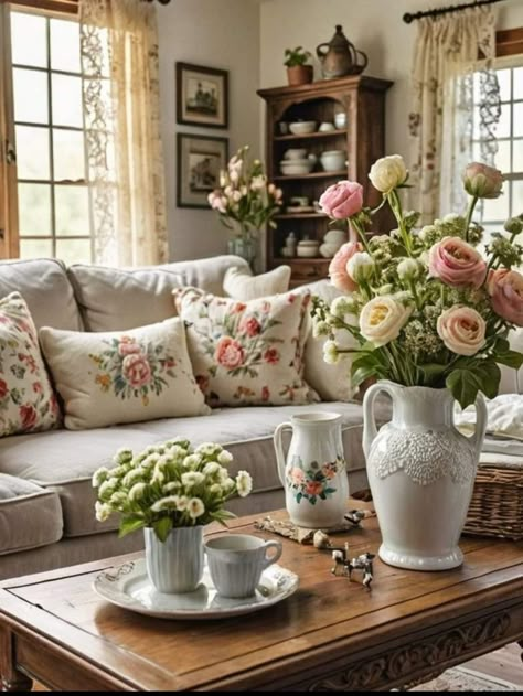 Salons Cottage, Cottage Core Living Room, Retreat Design, Cozy Farmhouse Living Room, English Cottage Decor, Bedroom Sanctuary, Modern Sofa Set, Casa Country, Cottage Living Rooms